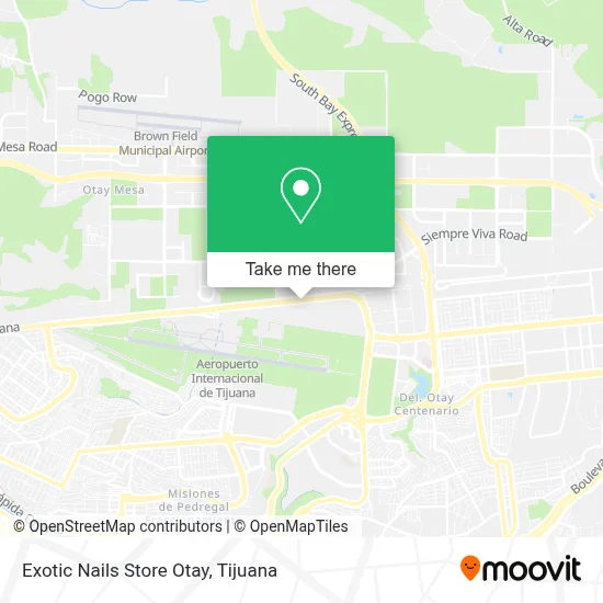 Exotic Nails Store Otay map