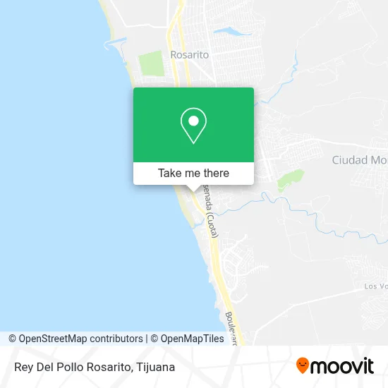Rey Del Pollo Rosarito map