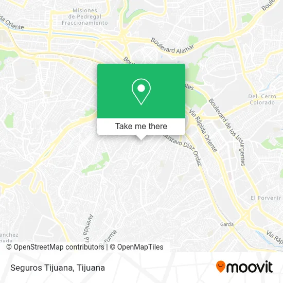 Seguros Tijuana map