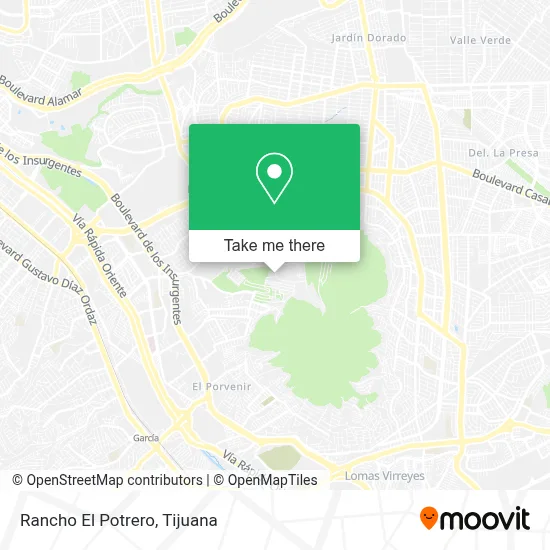 Rancho El Potrero map