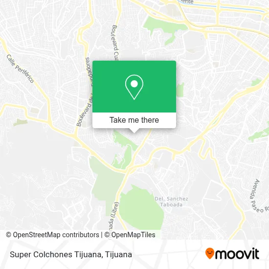 Super Colchones Tijuana map