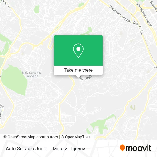 Auto Servicio Junior Llantera map