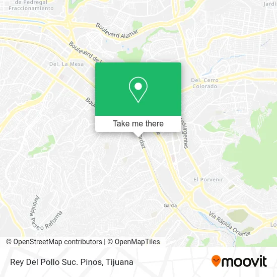 Rey Del Pollo Suc. Pinos map