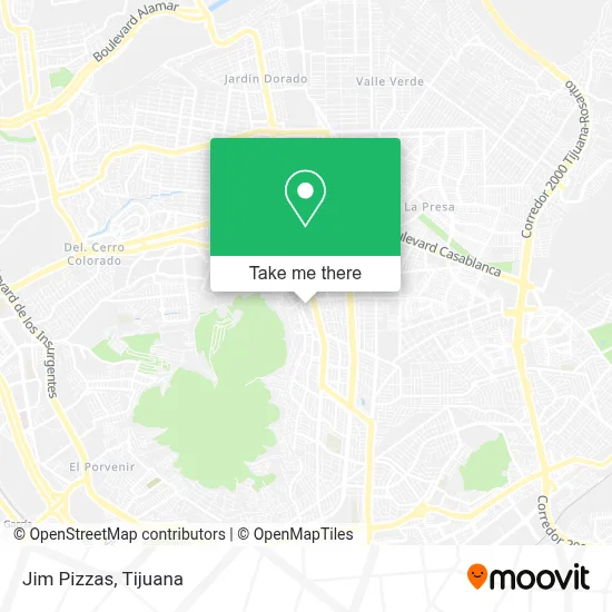 Jim Pizzas map