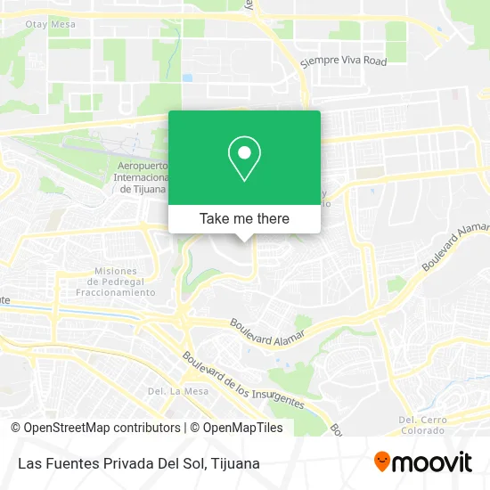 Las Fuentes Privada Del Sol map