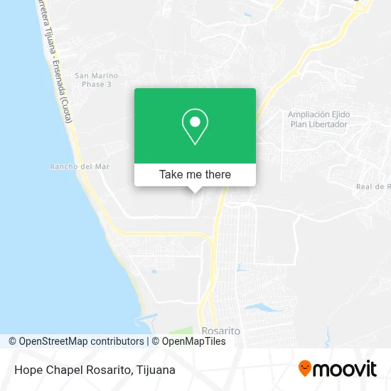 Hope Chapel Rosarito map
