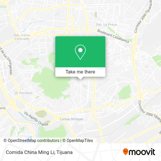 Comida China Ming Li map