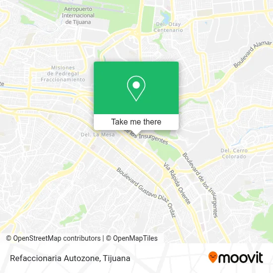 Refaccionaria Autozone map
