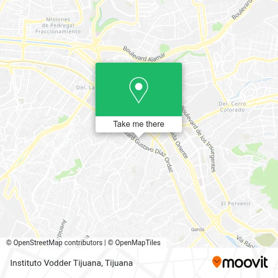 Instituto Vodder Tijuana map