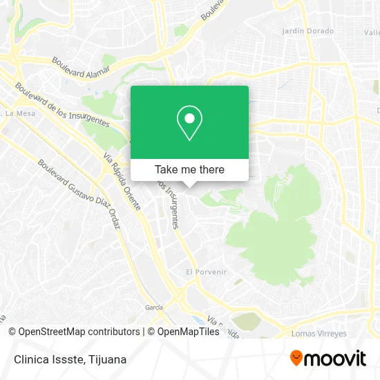 Clinica Issste map