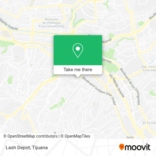 Lash Depot map