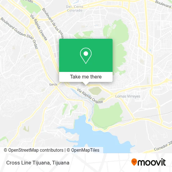 Cross Line Tijuana map