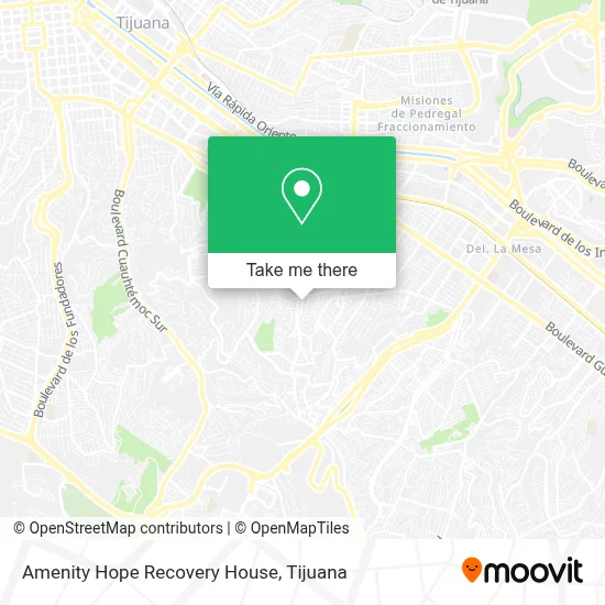 Amenity Hope Recovery House map