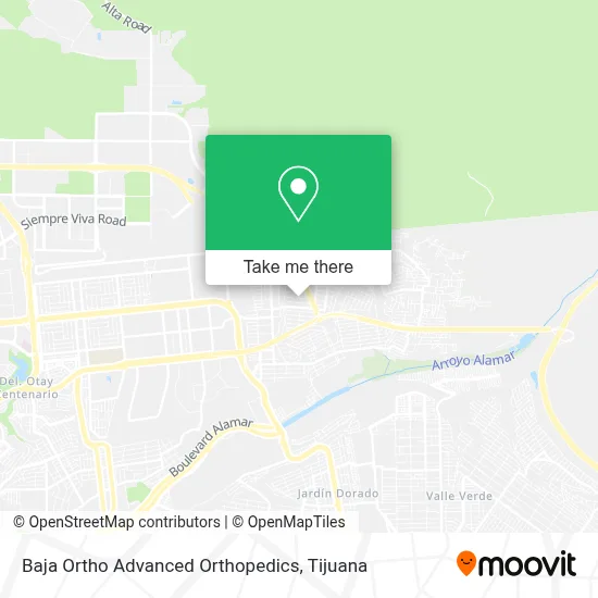Baja Ortho Advanced Orthopedics map