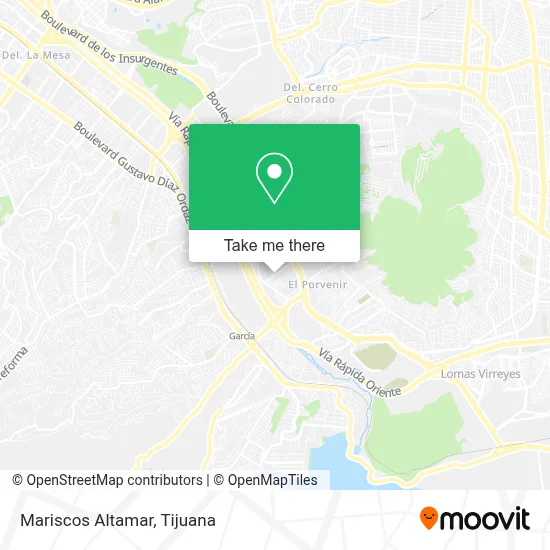 Mariscos Altamar map