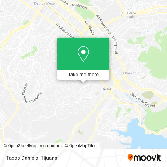 Tacos Daniela map