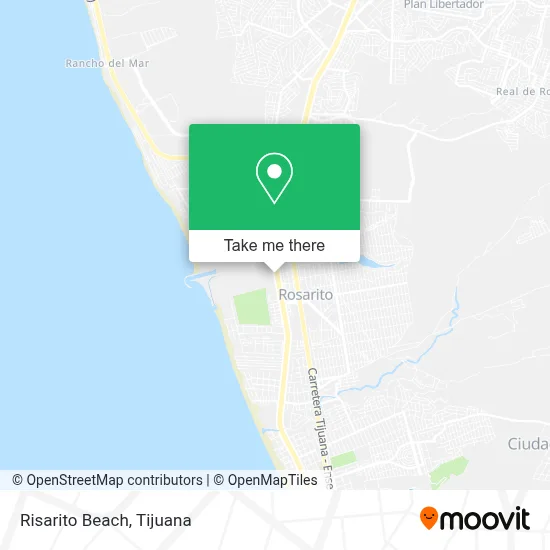 Risarito Beach map