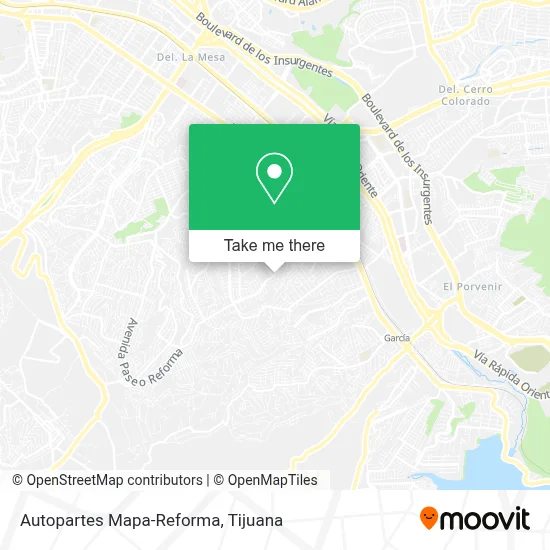 Autopartes Mapa-Reforma map