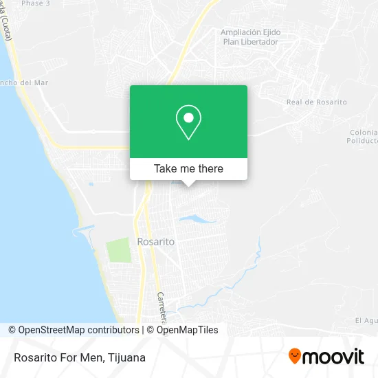 Rosarito For Men map