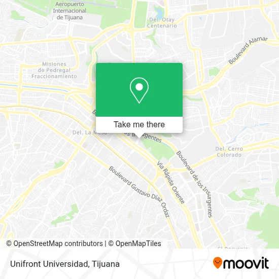 Unifront Universidad map
