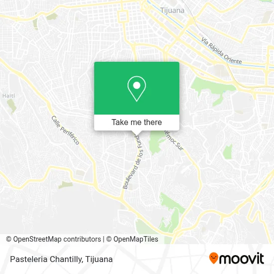 Pasteleria Chantilly map
