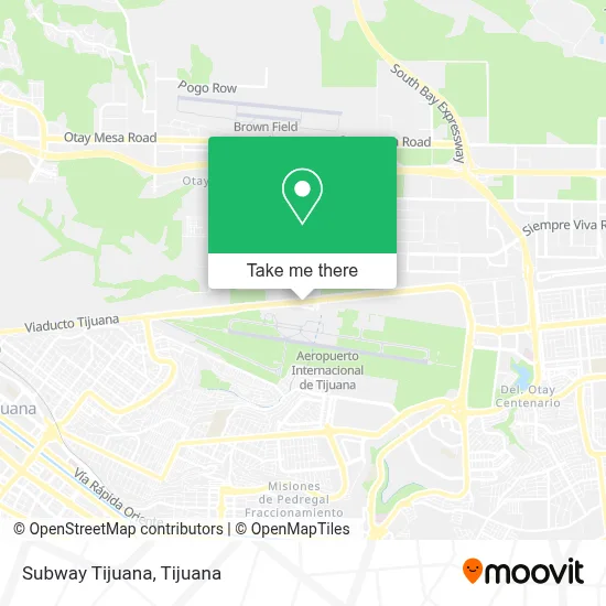 Subway Tijuana map