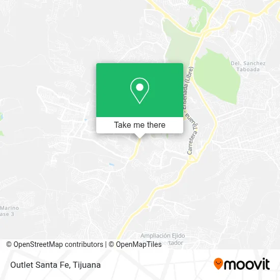 Outlet Santa Fe map