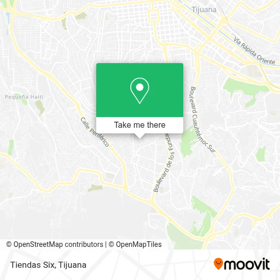 Tiendas Six map