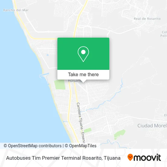 Autobuses Tim Premier Terminal Rosarito map
