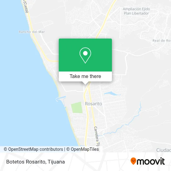 Botetos Rosarito map