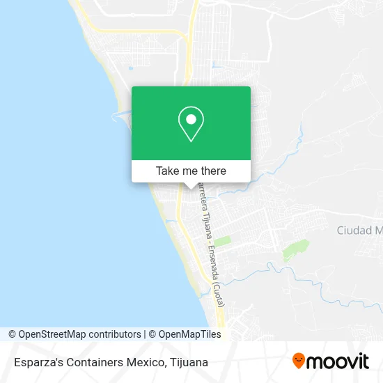 Esparza's Containers Mexico map