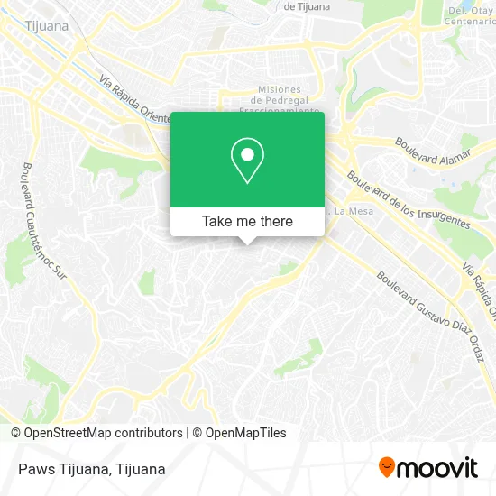 Paws Tijuana map