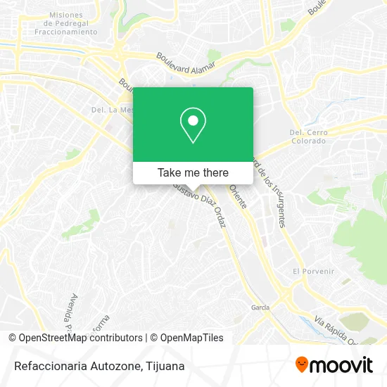 Refaccionaria Autozone map