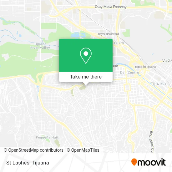 St Lashes map