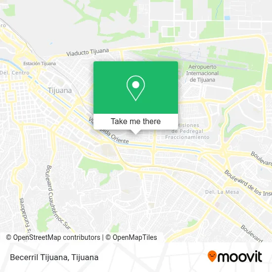 Becerril Tijuana map