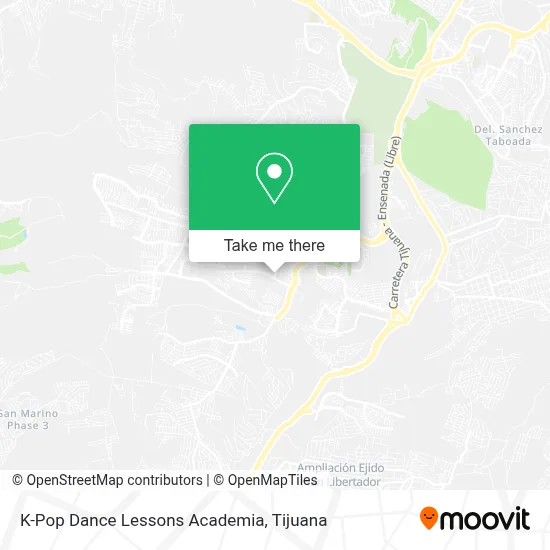 K-Pop Dance Lessons Academia map