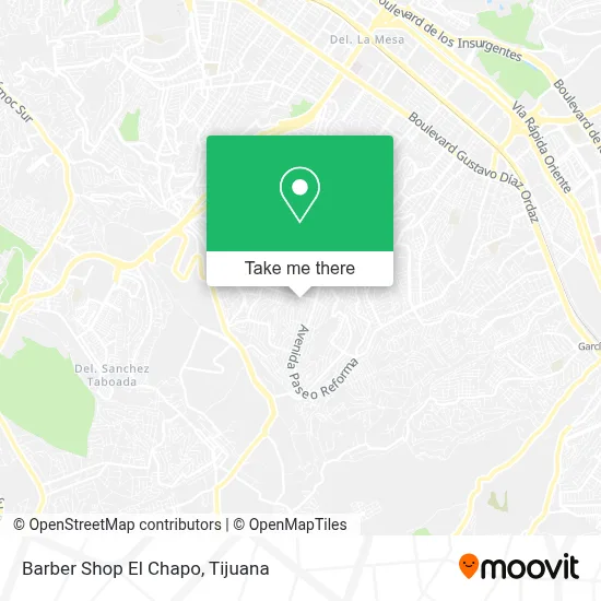 Barber Shop El Chapo map