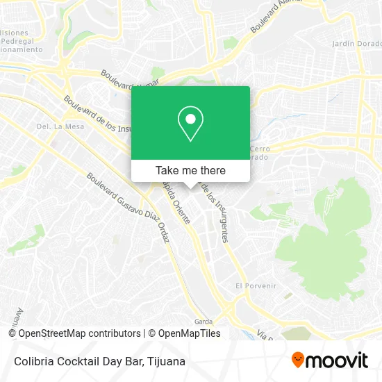 Colibria Cocktail Day Bar map