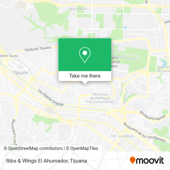 Ribs & Wings El Ahumador map