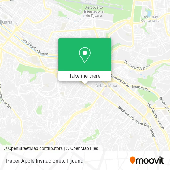 Paper Apple Invitaciones map