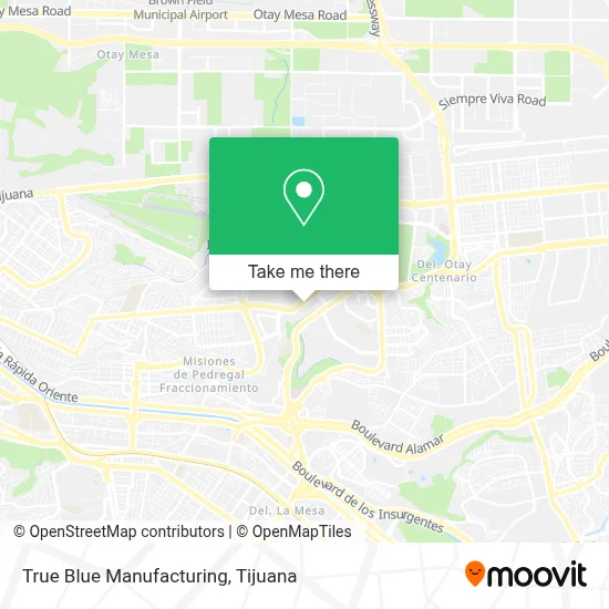 True Blue Manufacturing map