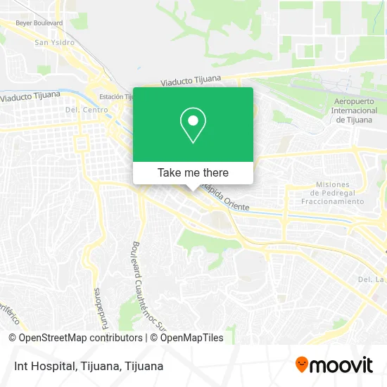 Int Hospital, Tijuana map