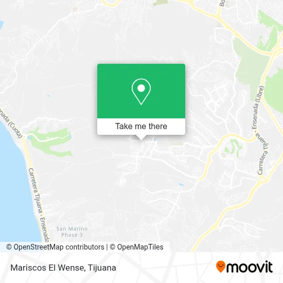 Mariscos El Wense map