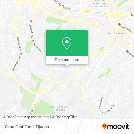 Zima Fast-Food map