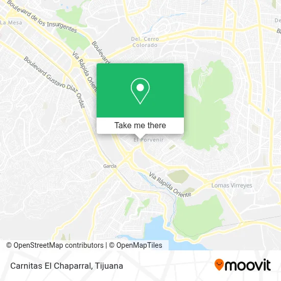 Carnitas El Chaparral map