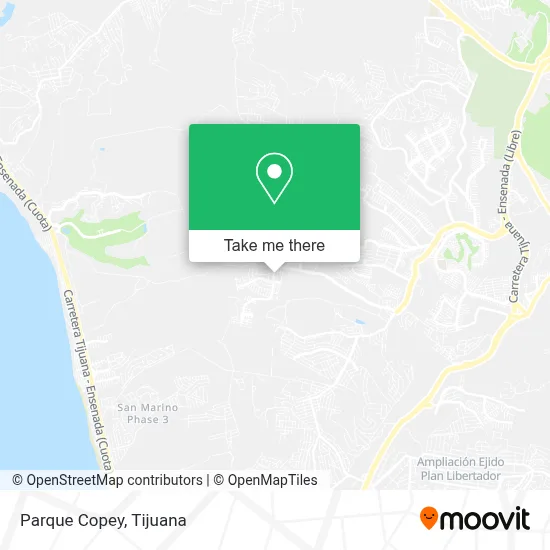 Parque Copey map