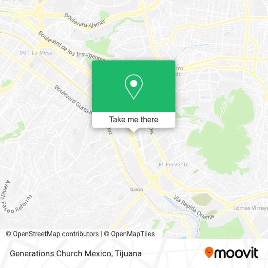 Generations Church Mexico map