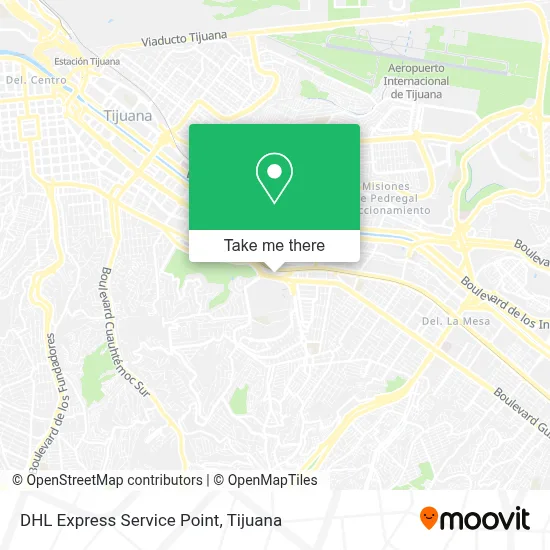 DHL Express Service Point map