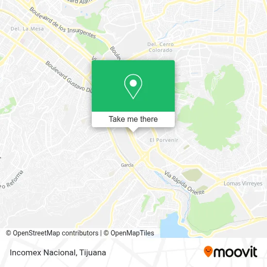 Incomex Nacional map