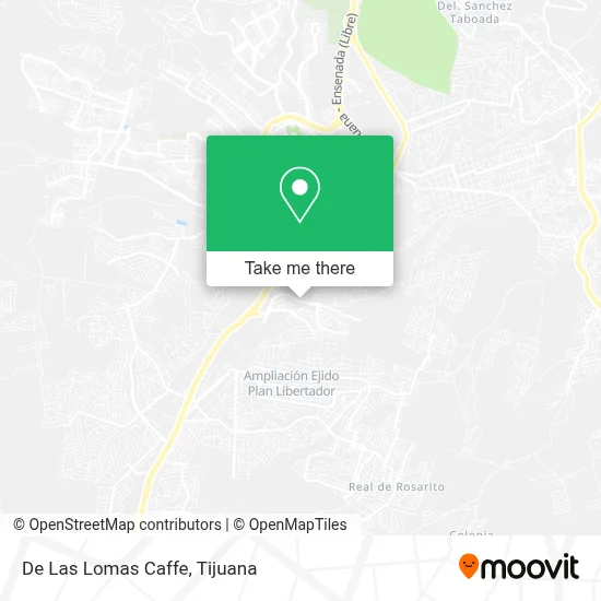 De Las Lomas Caffe map